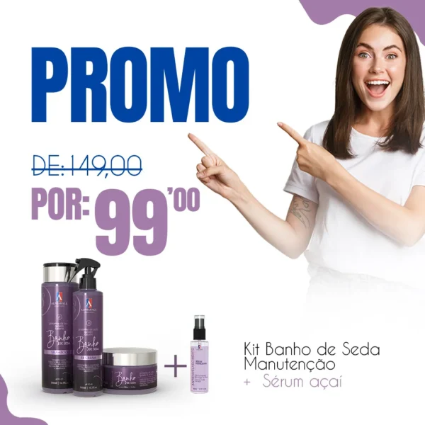 Kit Banho de Seda  + Serum Açaí